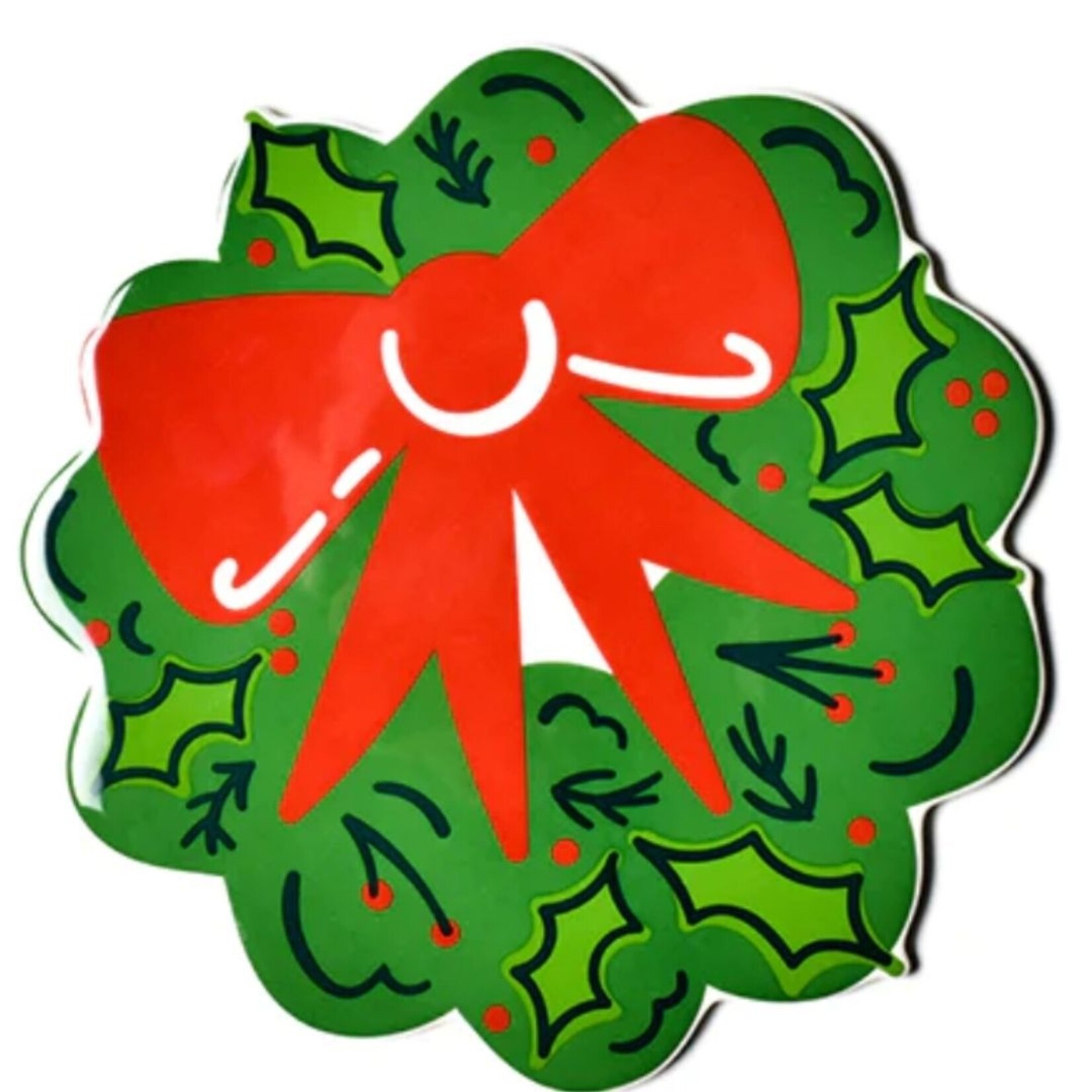 happy everything holly wreath mini attachment
