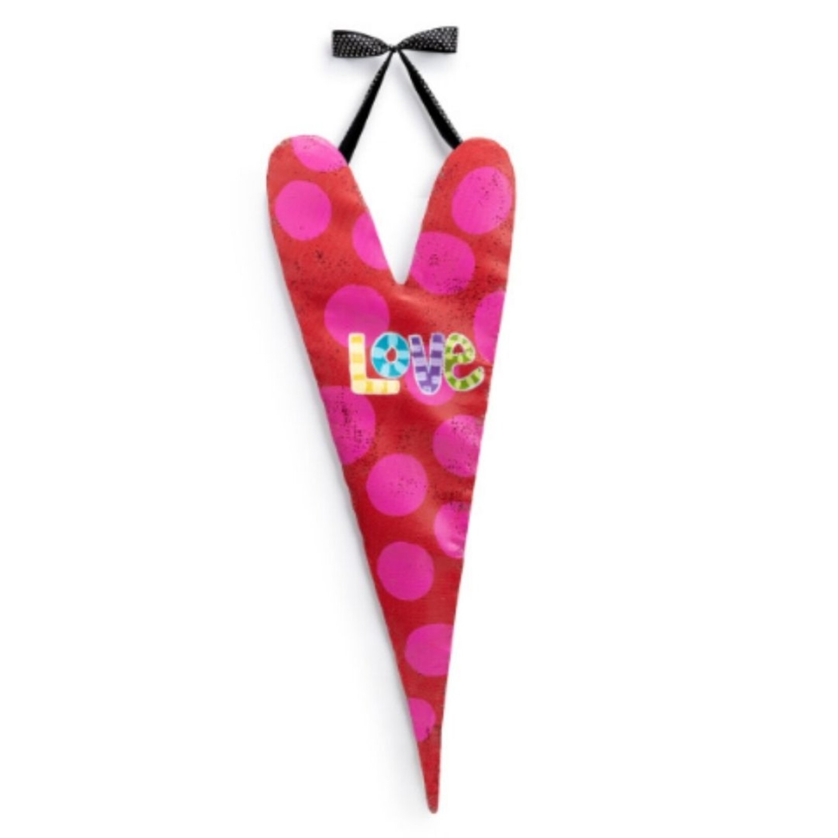 m. lynne designs love heart polka dot door hanger