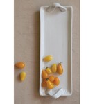 m. lynne designs matte white tray with twisted handles