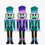 m. lynne designs modern nutcracker tea towel