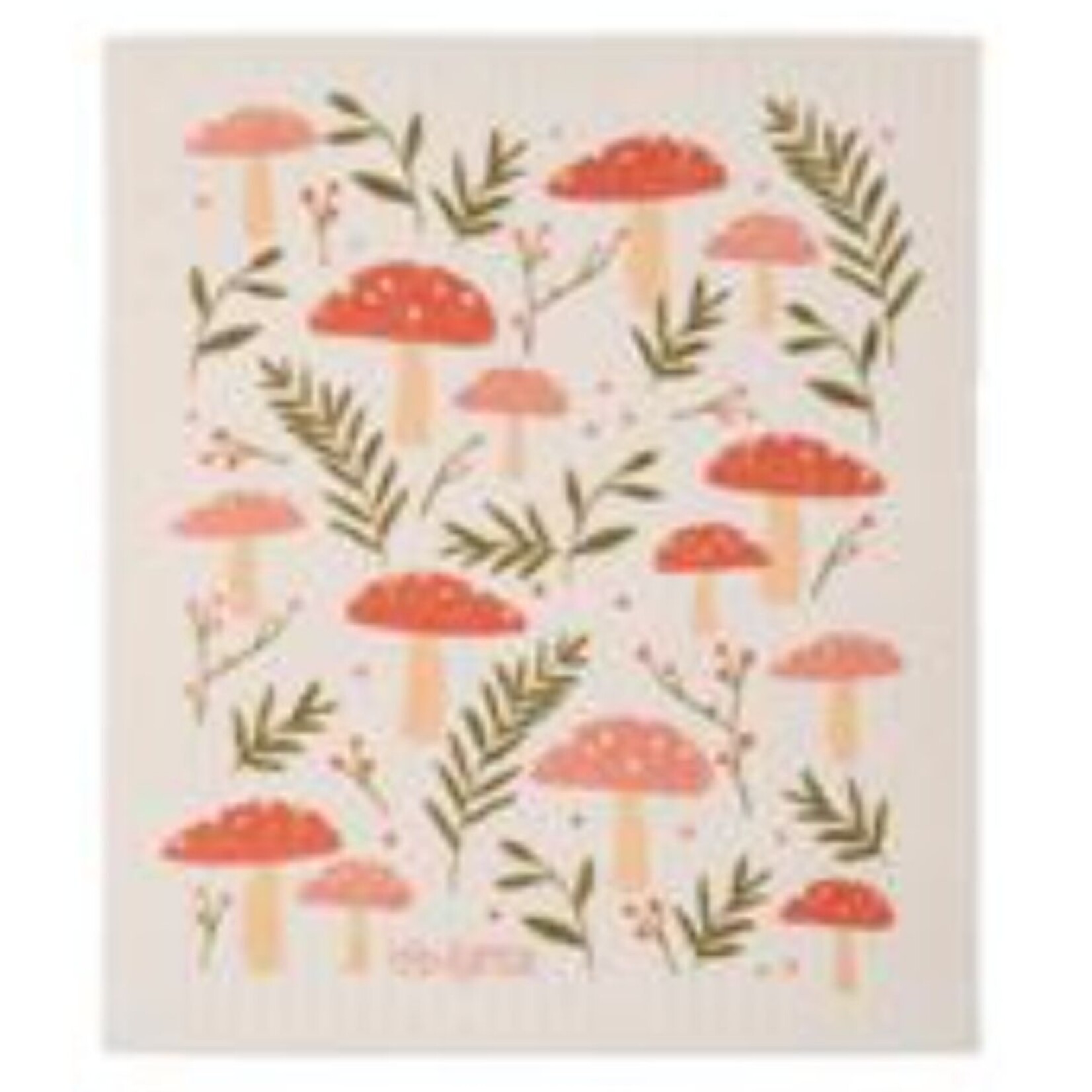 m. lynne designs mushroom mini pink swedish dishcloth