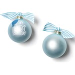 coton colors my first birthday glass ornament