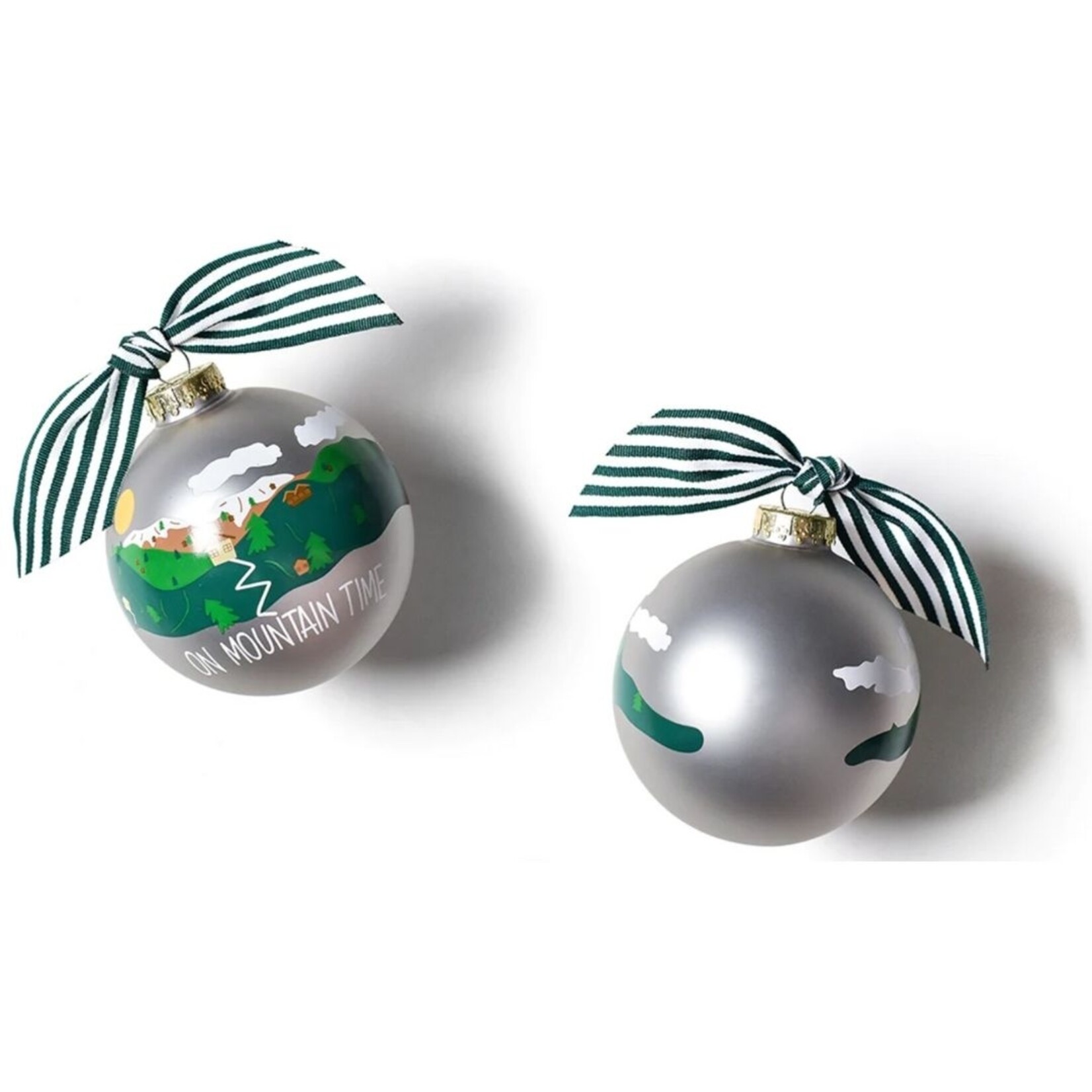 coton colors on mountain time glass ornament