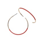 m. lynne designs orange painted accent gold metal hoop earring