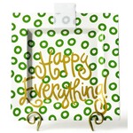happy everything peridot big square platter