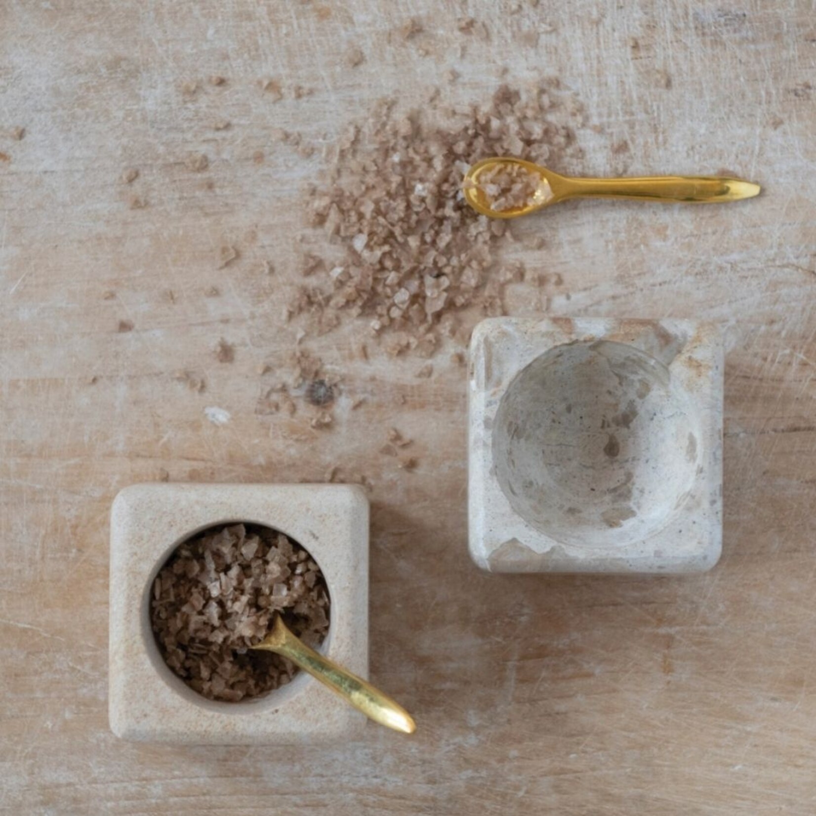m. lynne designs pinch pot with brass spoon
