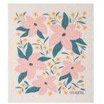m. lynne designs pink floral swedish dishcloth
