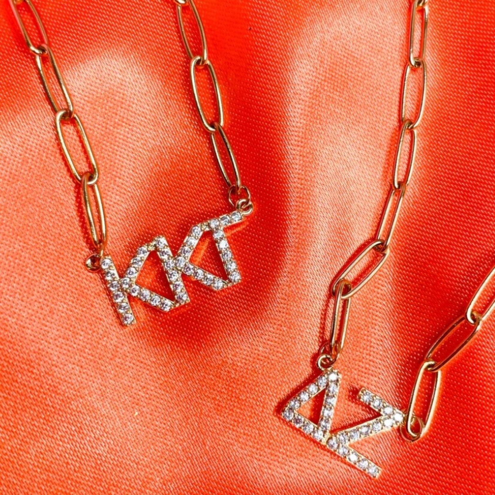 m. lynne designs rhinestone sorority necklace