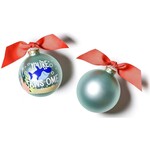 coton colors shark glass ornament