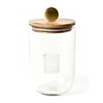 happy everything small glass jar with wooden lid