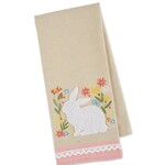 m. lynne designs spring meadow bunny tea towel