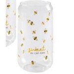 m. lynne designs sweet as can bee beer can glass