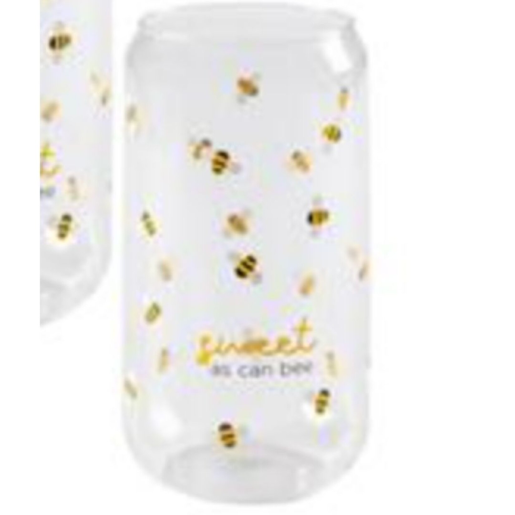 m. lynne designs sweet as can bee beer can glass