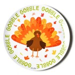 coton colors thanksgiving turkey melamine plate