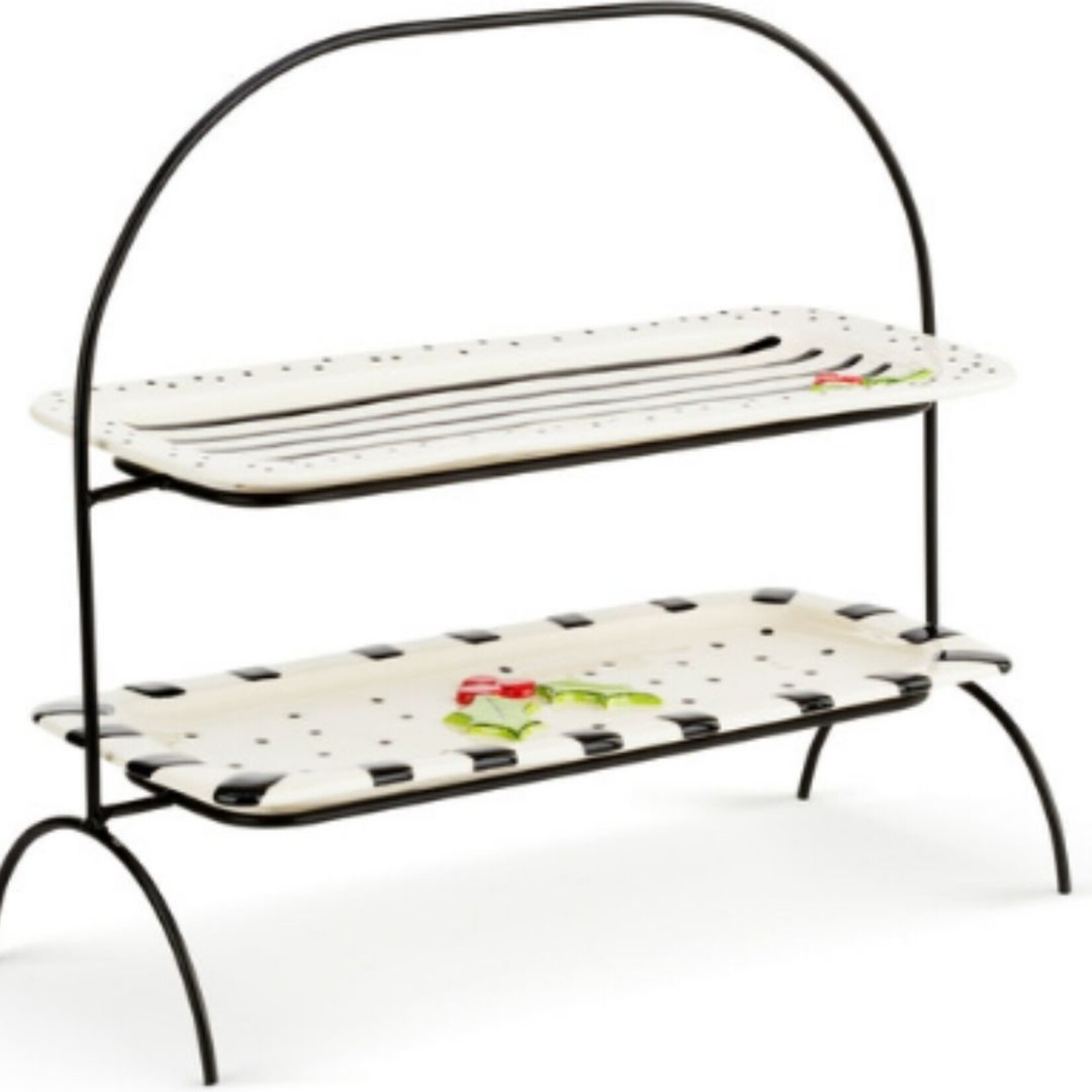 m. lynne designs two level christmas platter