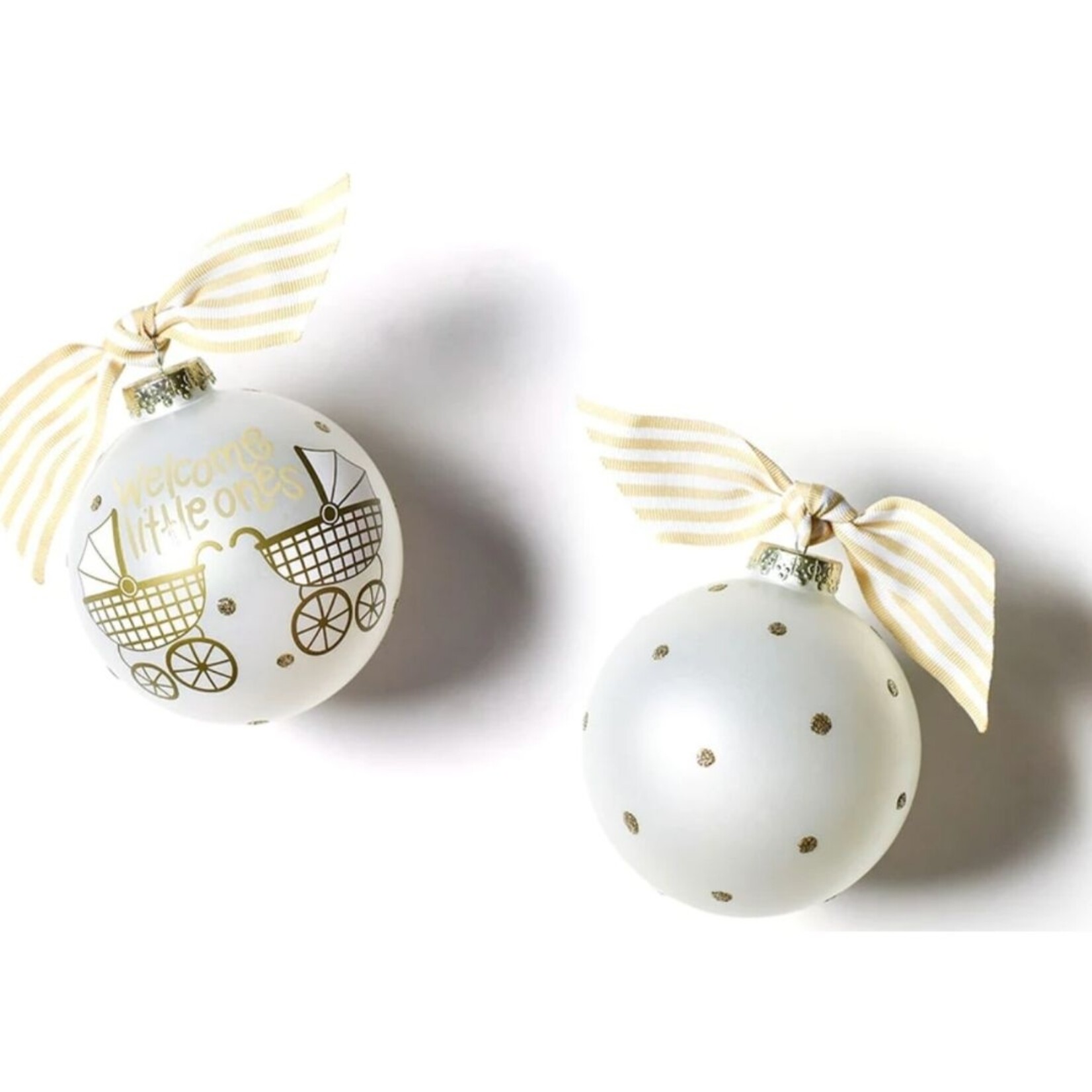 coton colors welcome little ones twins glass ornament