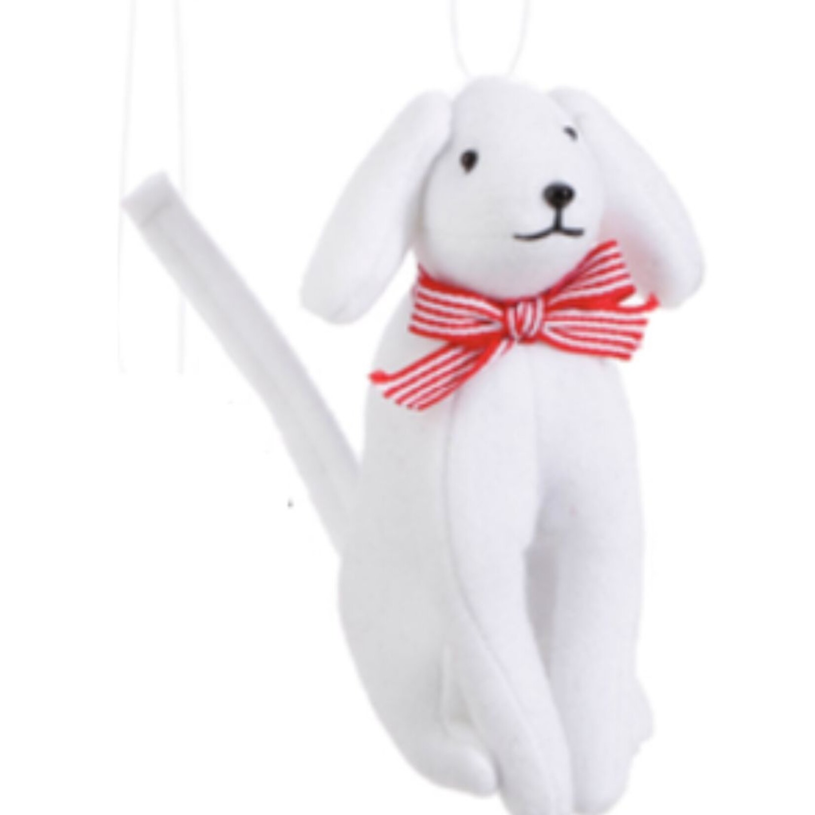 m. lynne designs white dog ornament