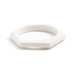 m. lynne designs white hexagon bangle
