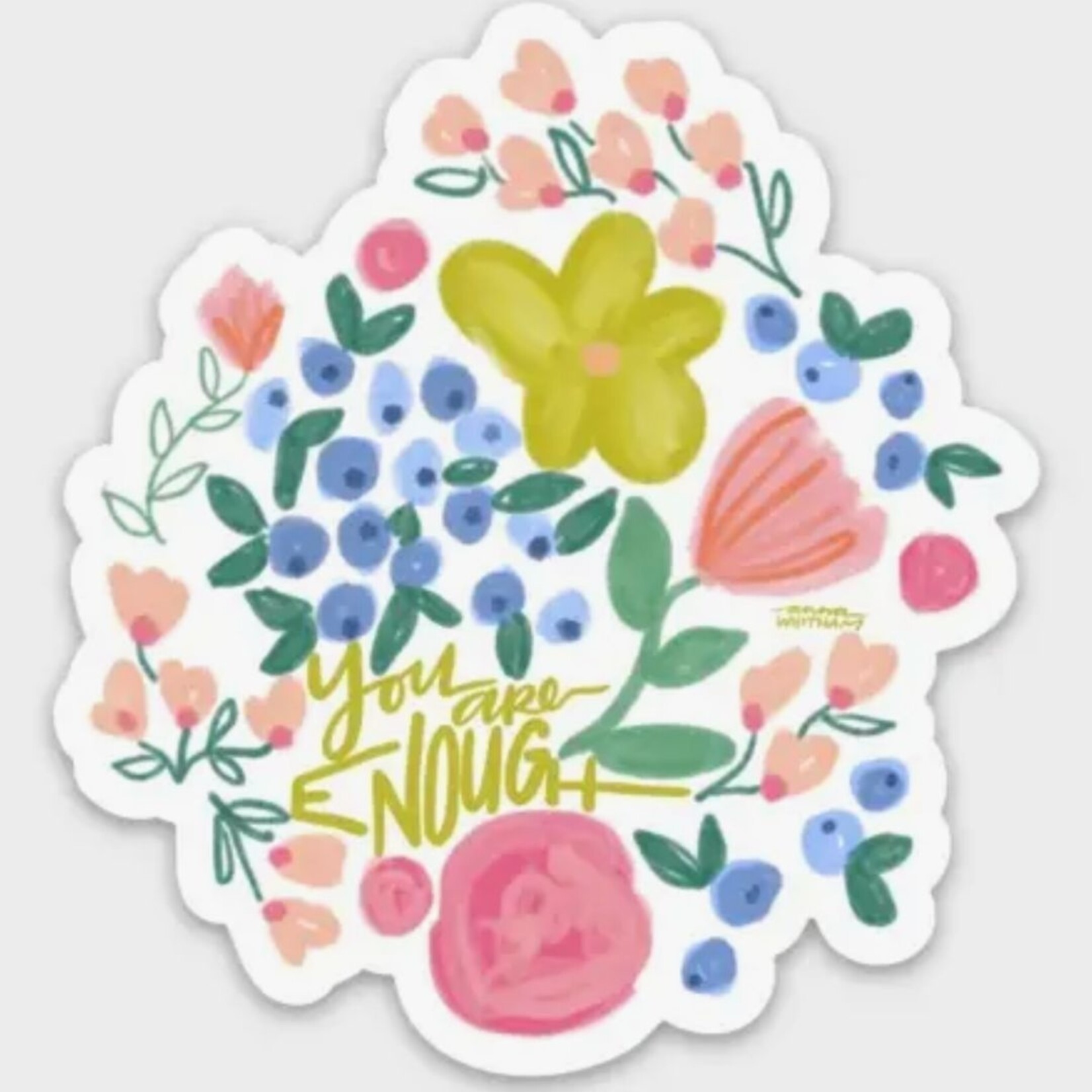 m. lynne designs you are enough sticker