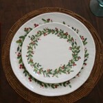 m. lynne designs christmas wreath salad plate