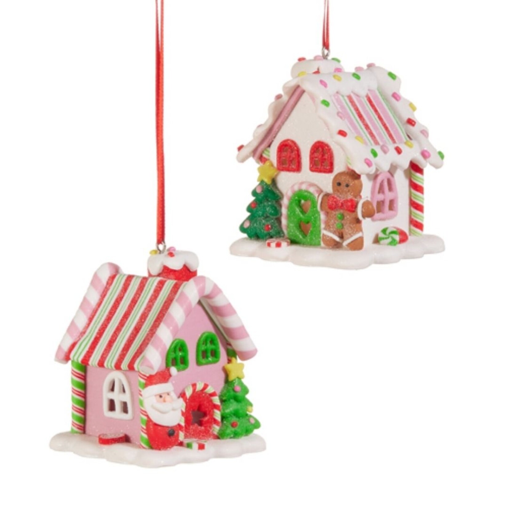 m. lynne designs colorful candy gingerbread house ornament