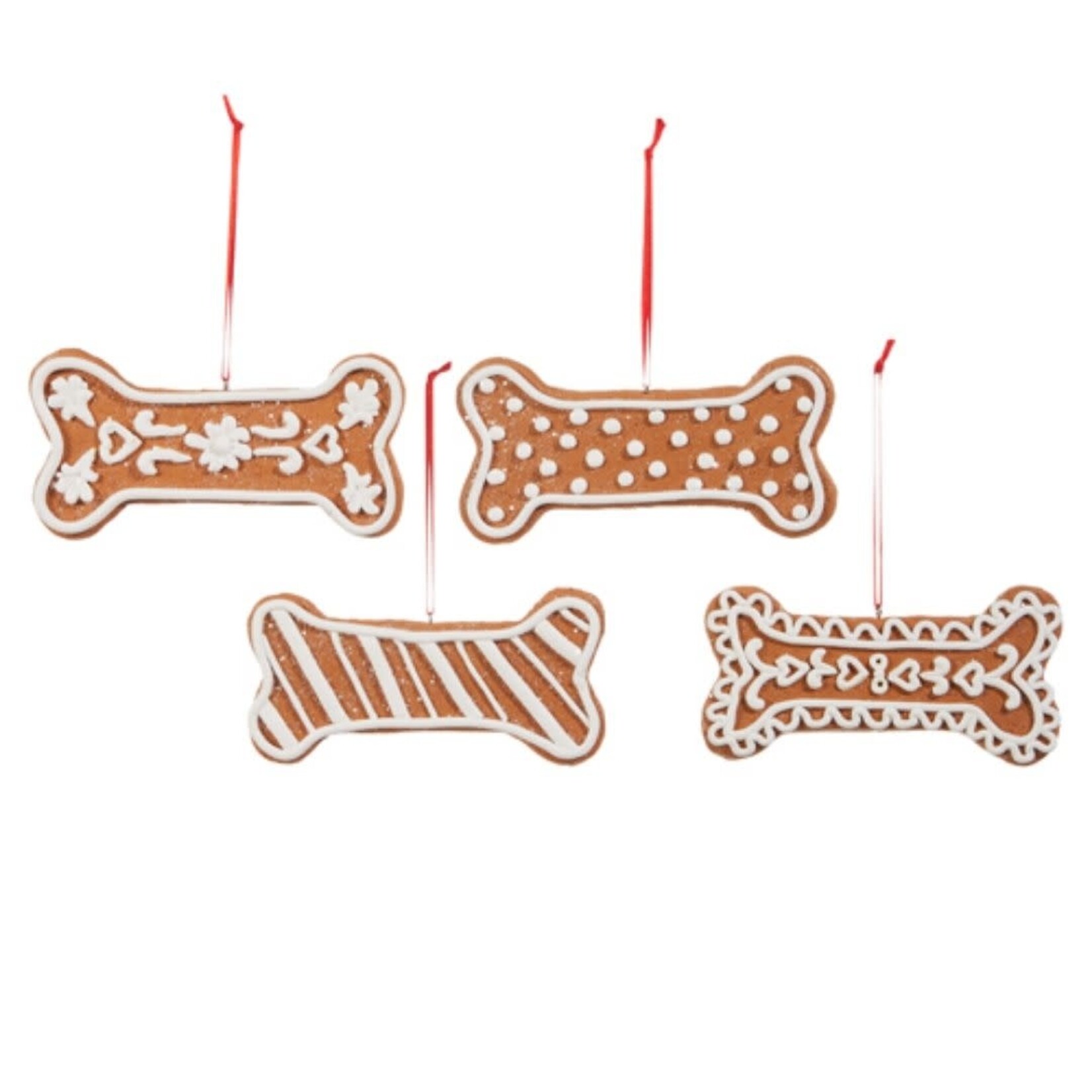 m. lynne designs gingerbread dog bone ornament