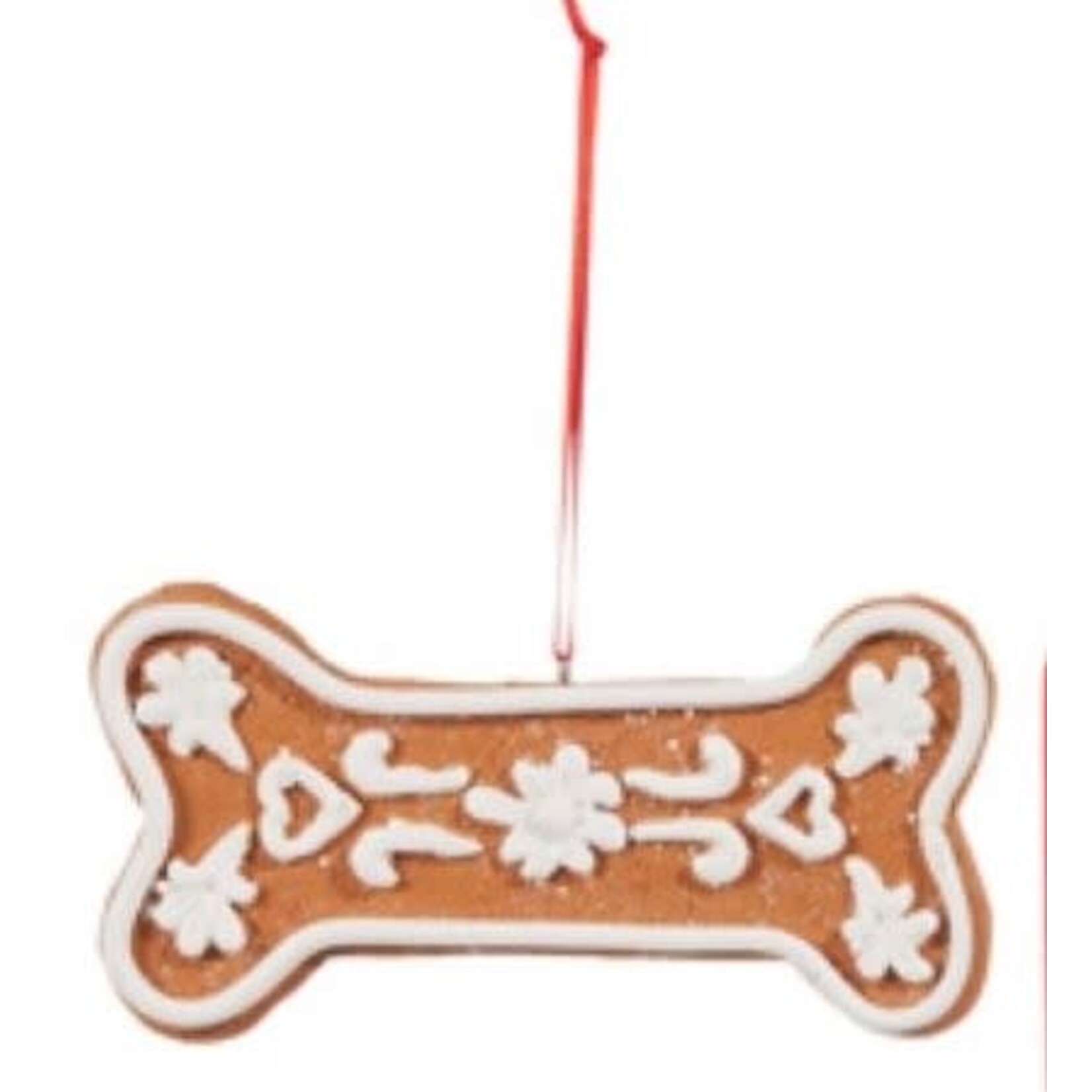 m. lynne designs gingerbread dog bone ornament