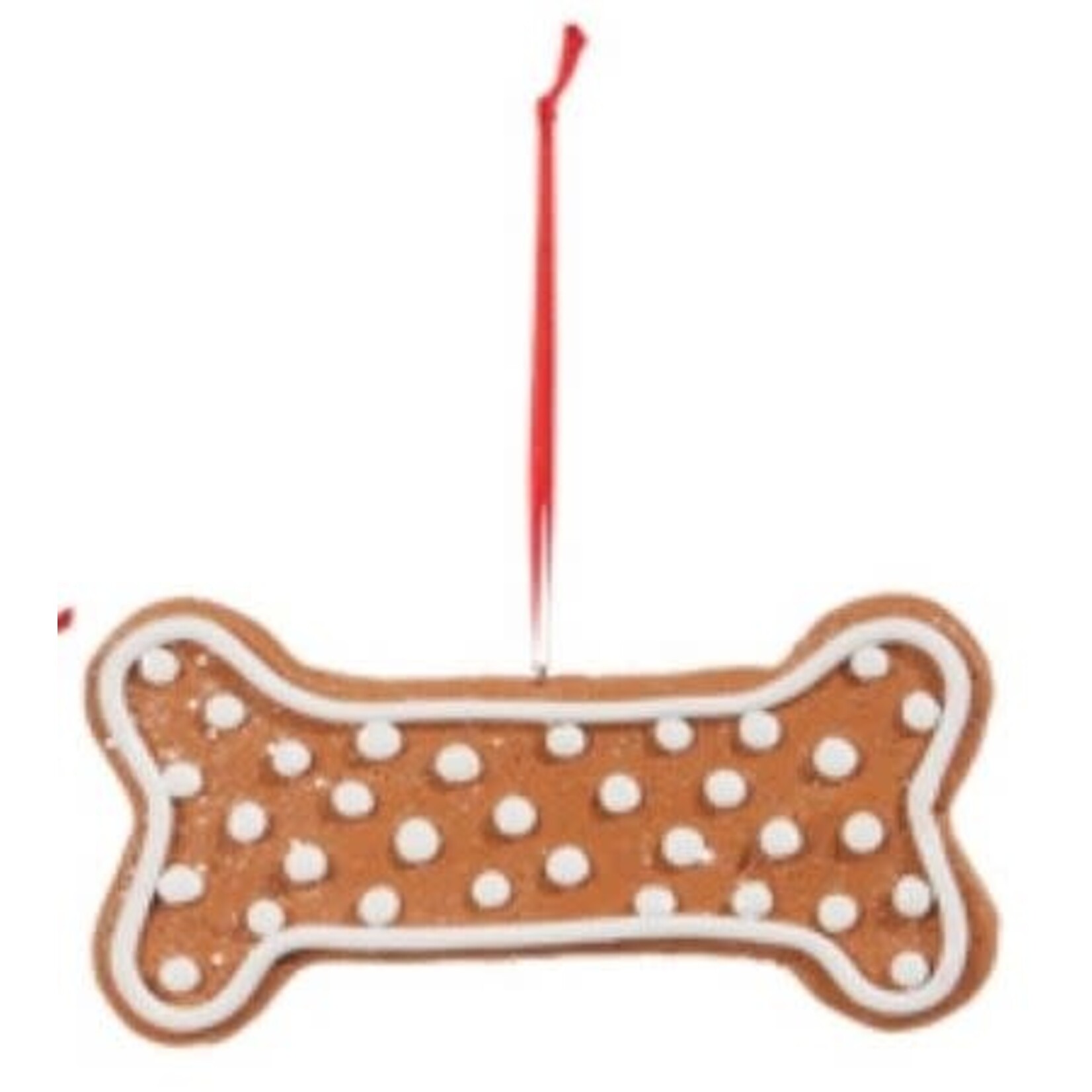 m. lynne designs gingerbread dog bone ornament