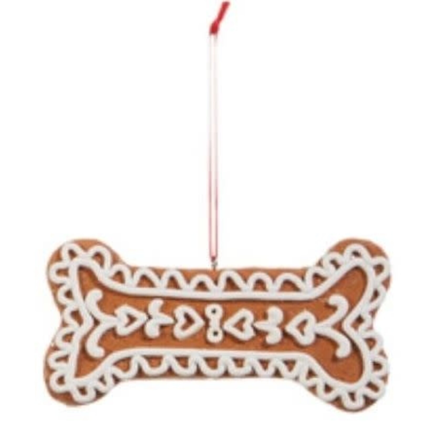 m. lynne designs gingerbread dog bone ornament
