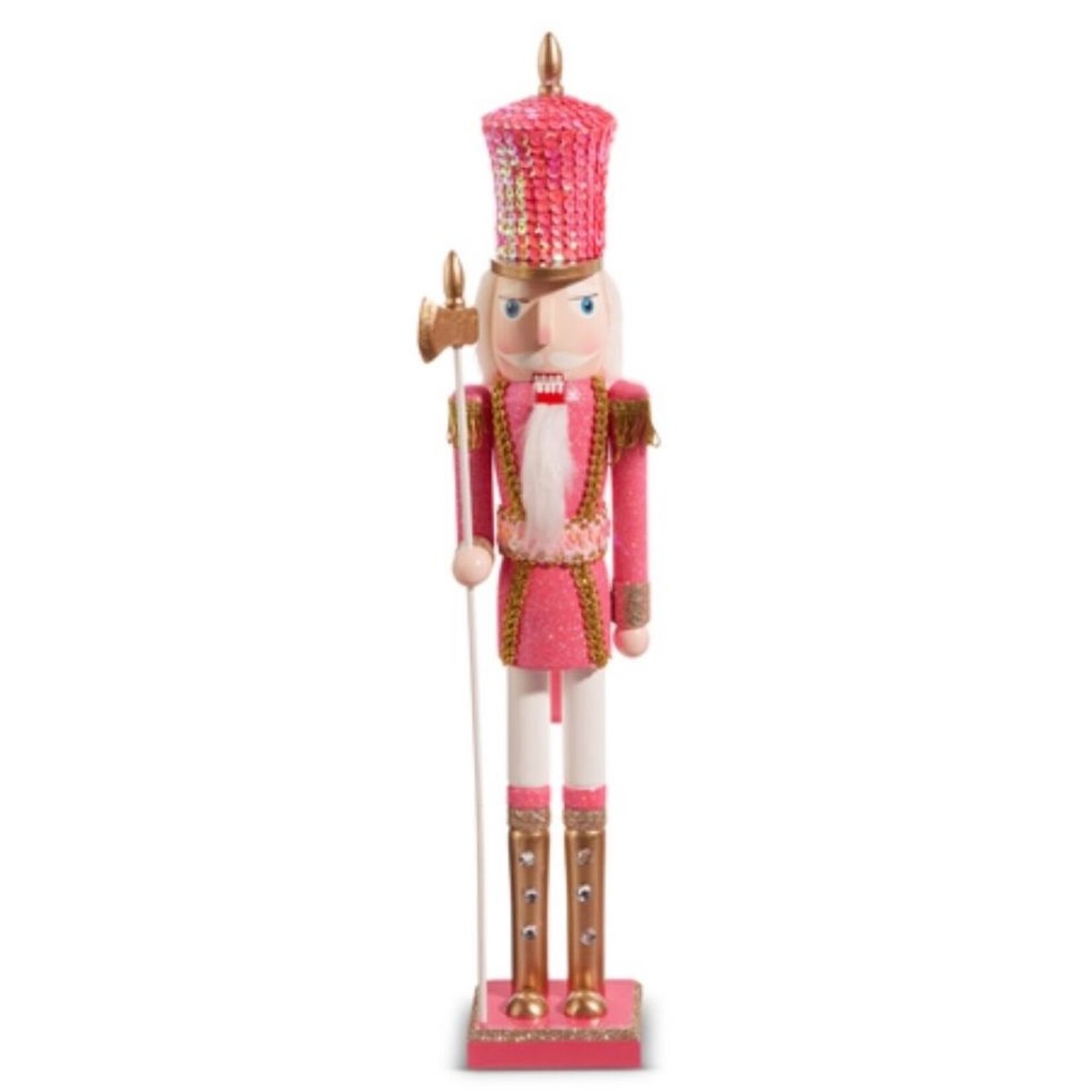 m. lynne designs pink nutcracker with sparkly hat
