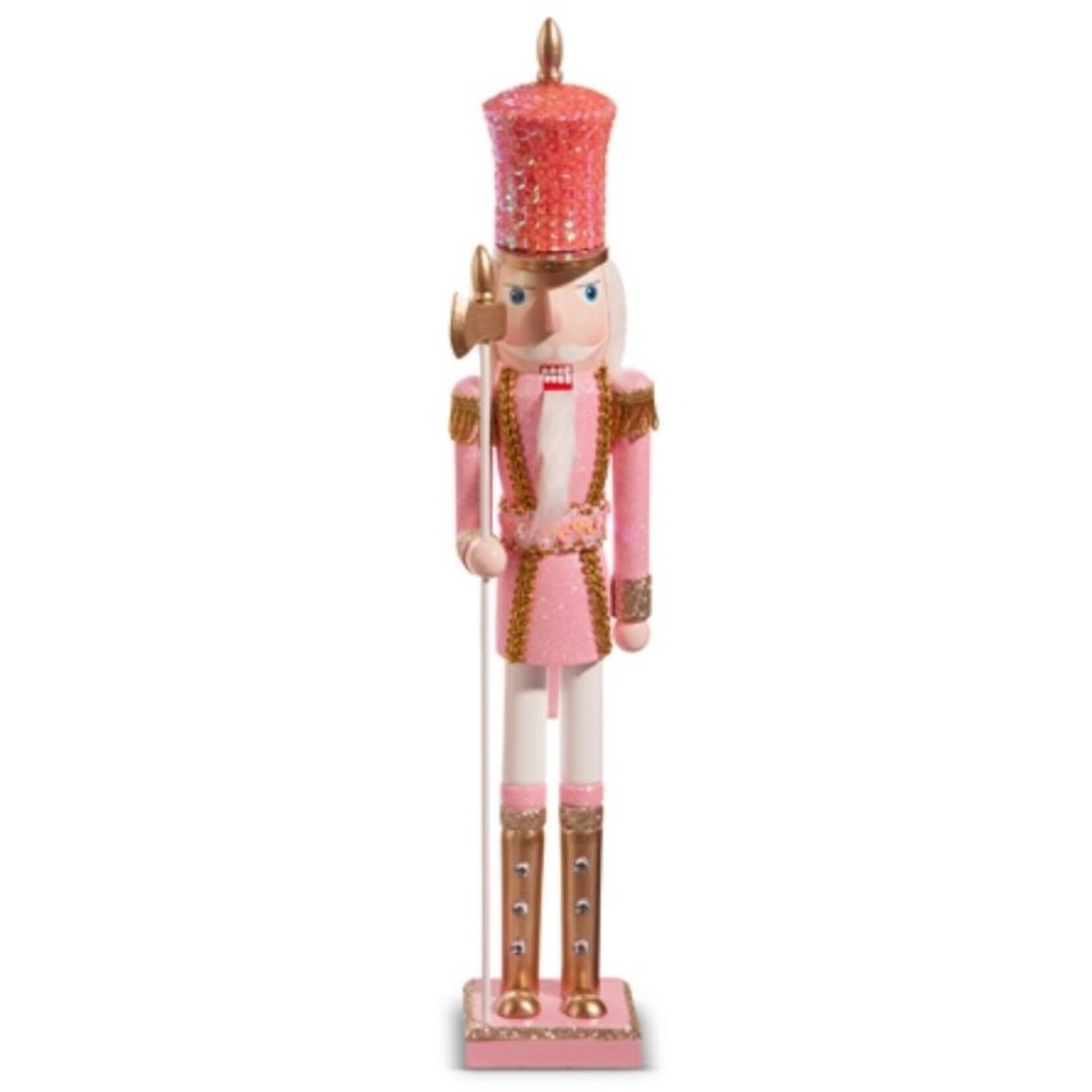 m. lynne designs pink nutcracker with sparkly hat