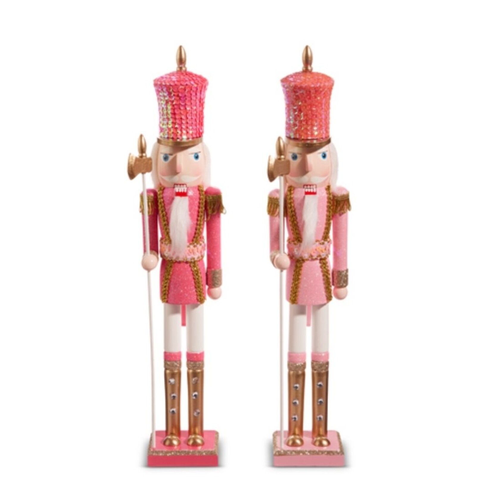m. lynne designs pink nutcracker with sparkly hat