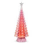 m. lynne designs lighted pink tree with swirling glitter