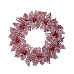 m. lynne designs blushing glittered wreath ornament