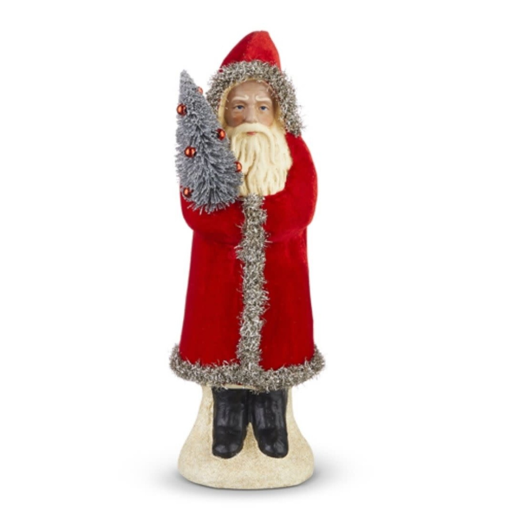 m. lynne designs red velvet belsnickle santa