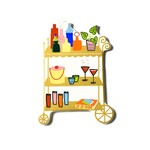 happy everything sip sip hooray bar cart big attachment