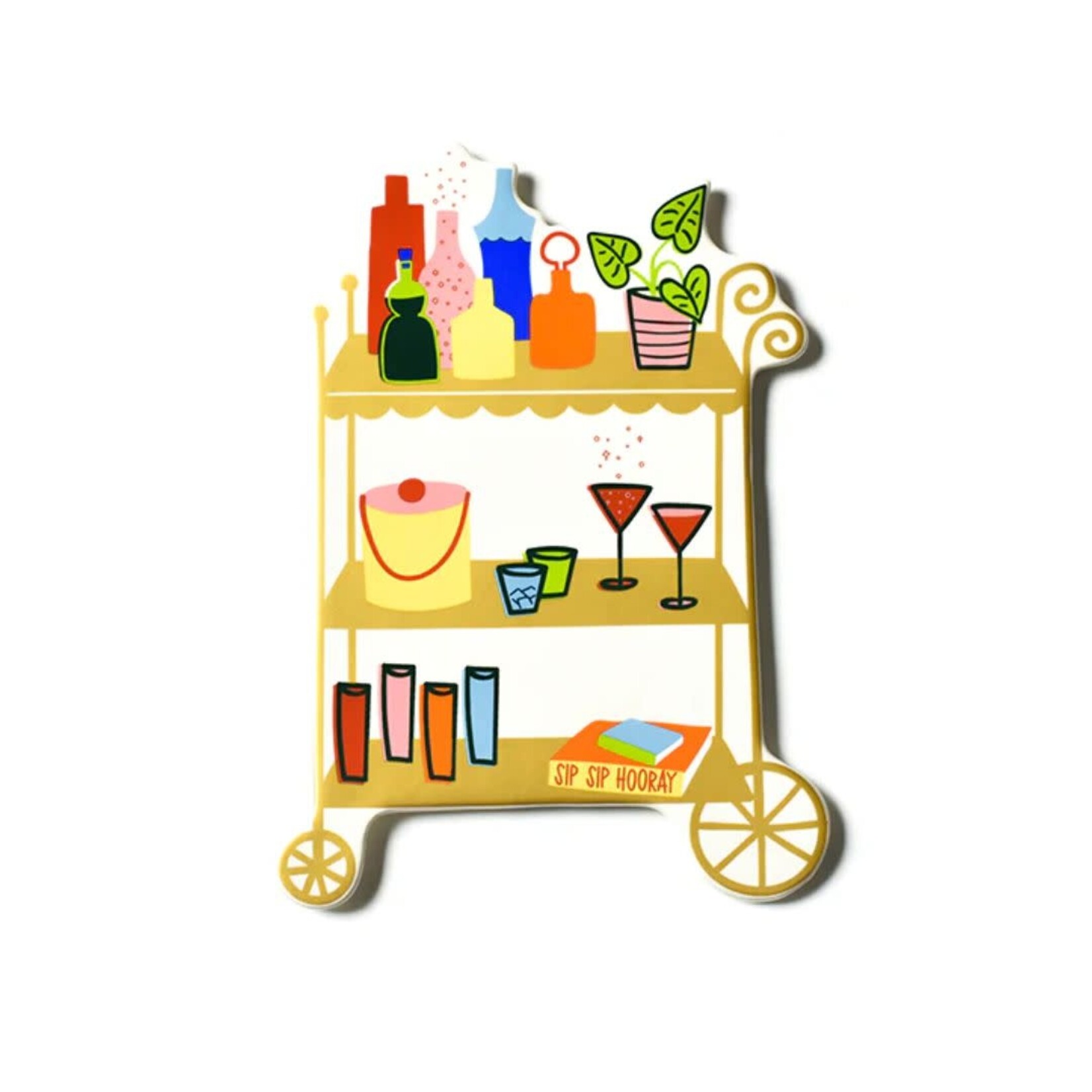 happy everything sip sip hooray bar cart mini attachment