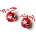 coton colors hats off glass ornament