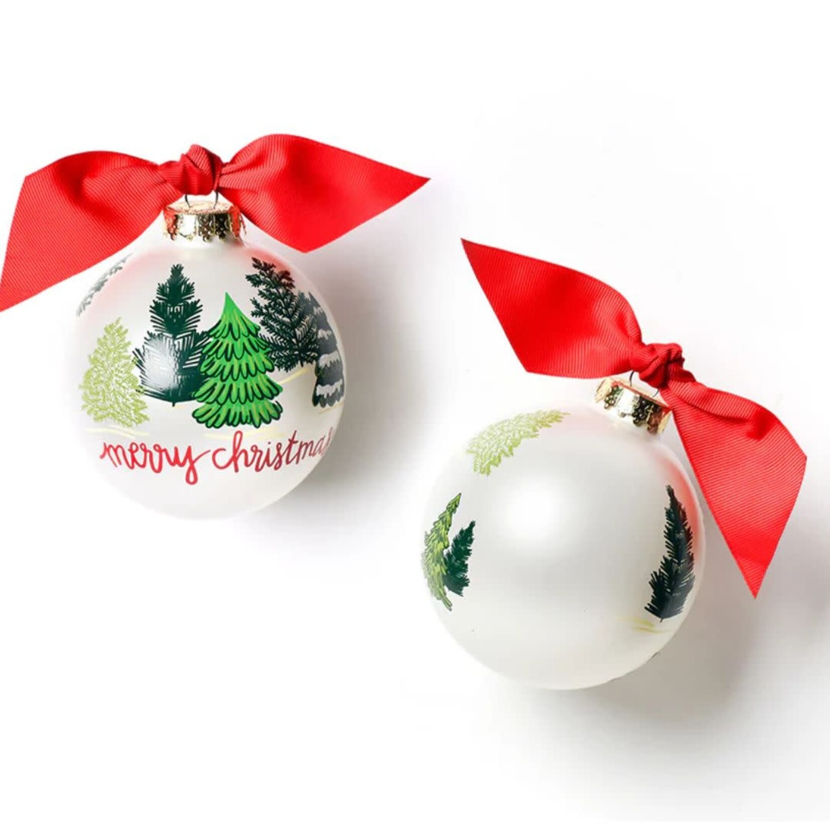 coton colors friendly firs glass ornament