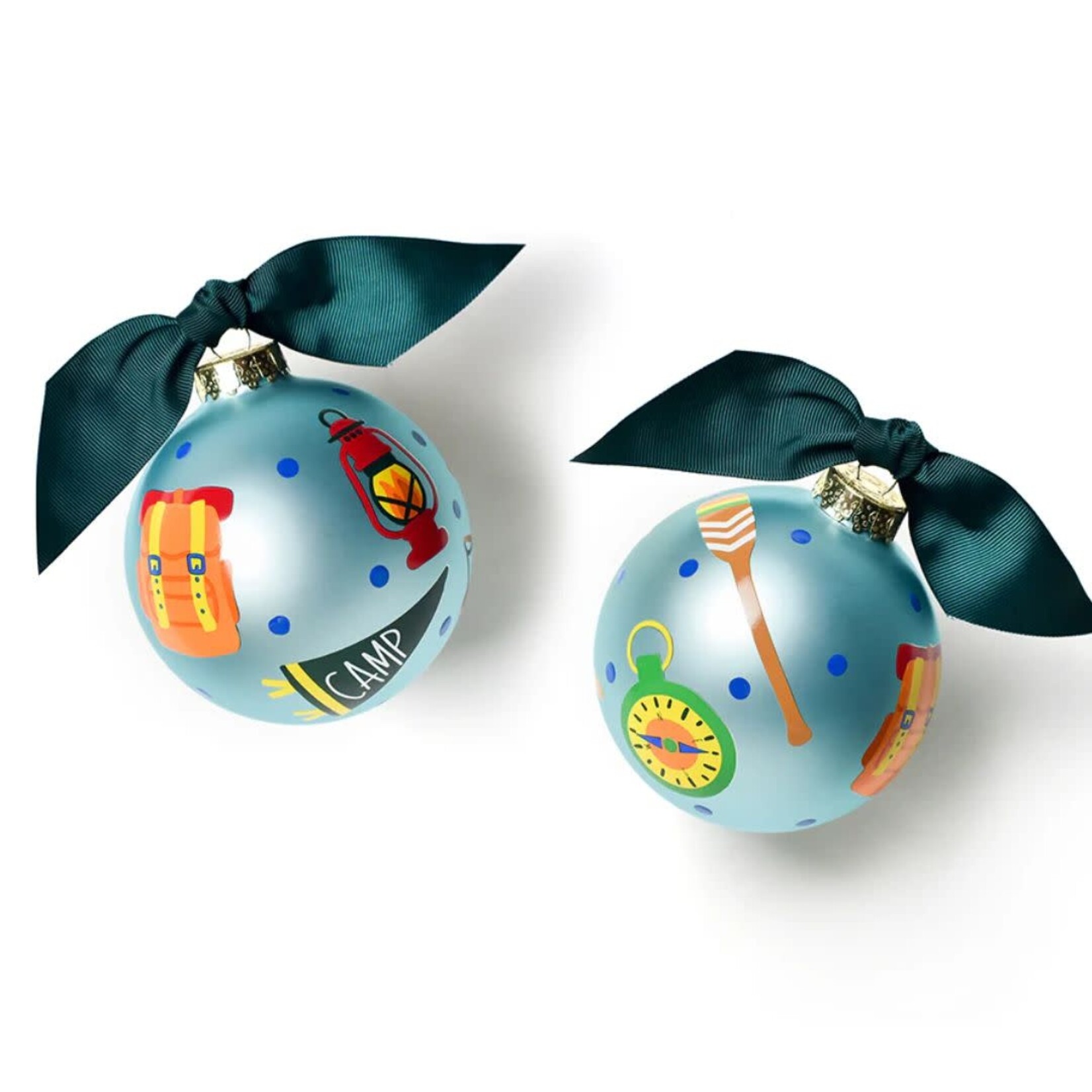 coton colors camp glass ornament