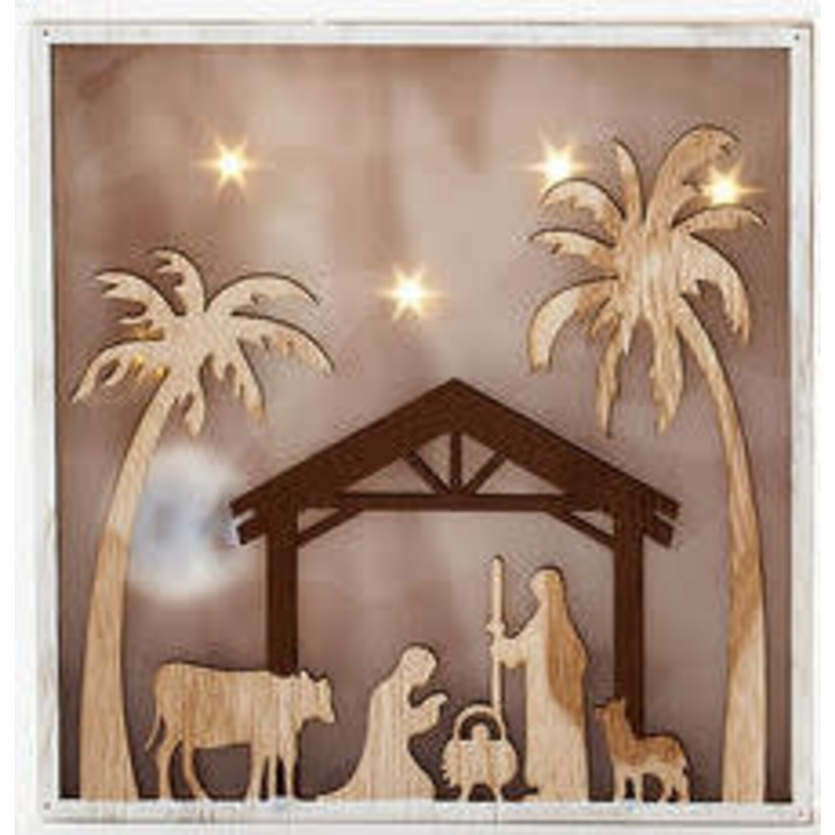 m. lynne designs starlight framed nativity
