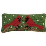 m. lynne designs two cardinals hook pillow