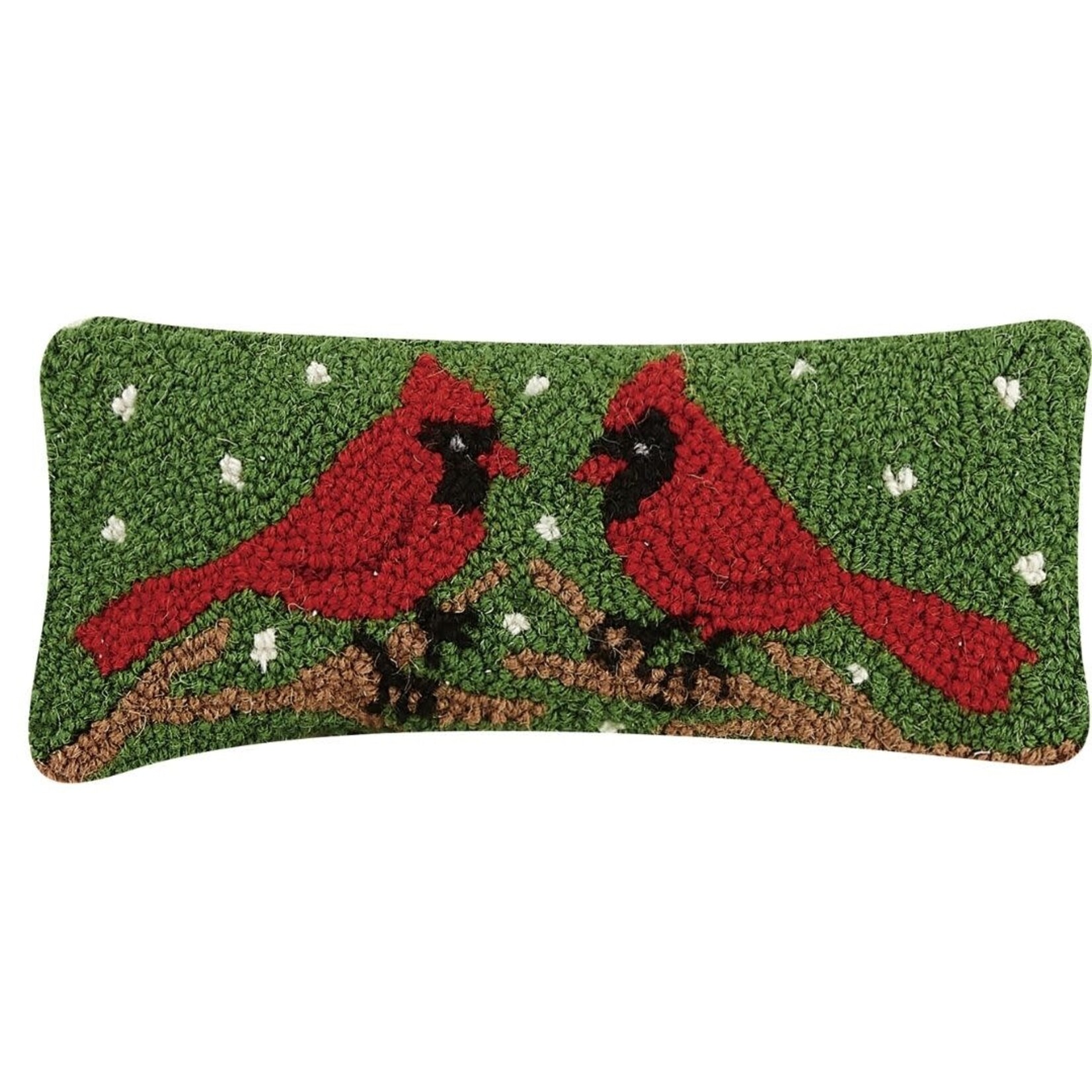m. lynne designs two cardinals hook pillow