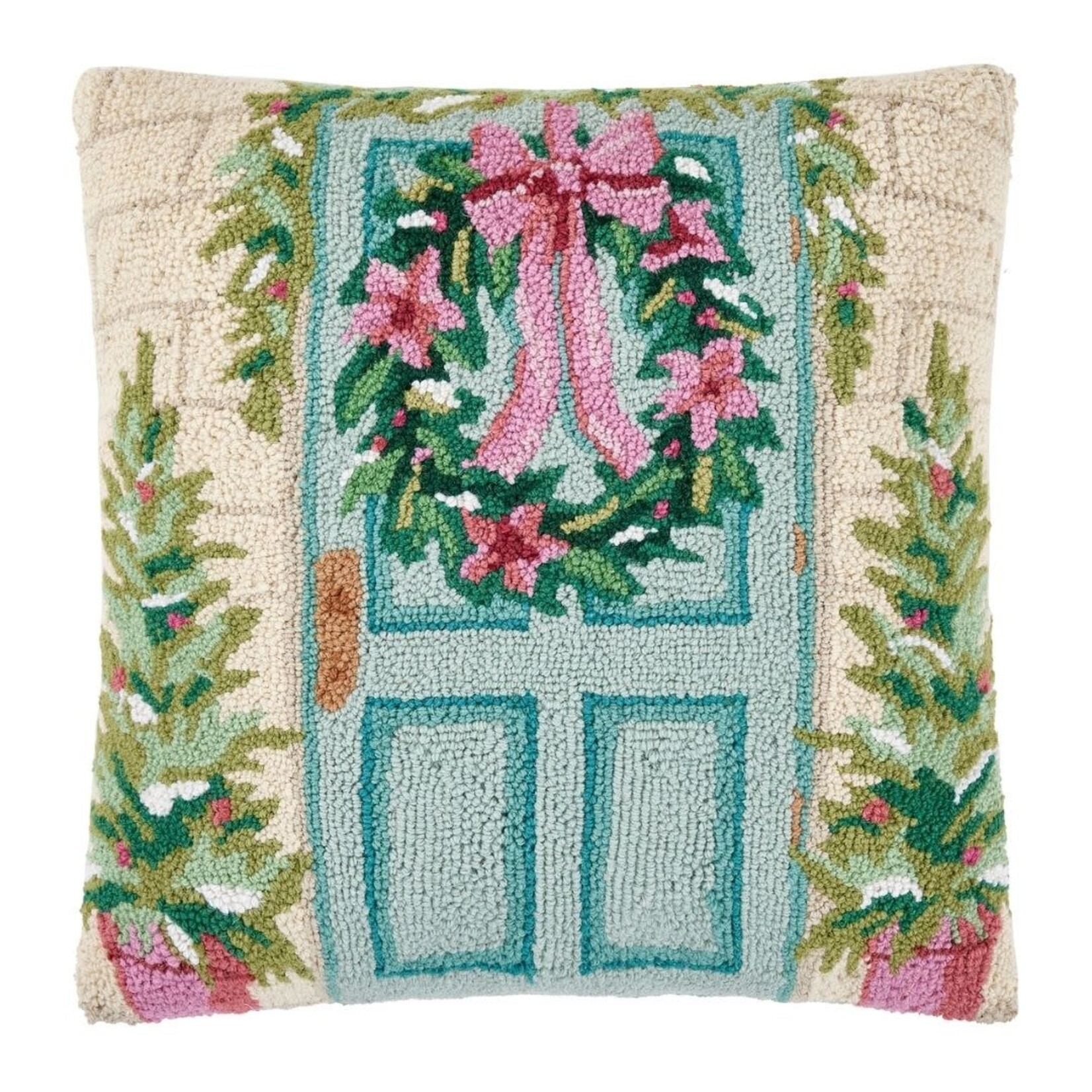 m. lynne designs holiday front porch hook pillow