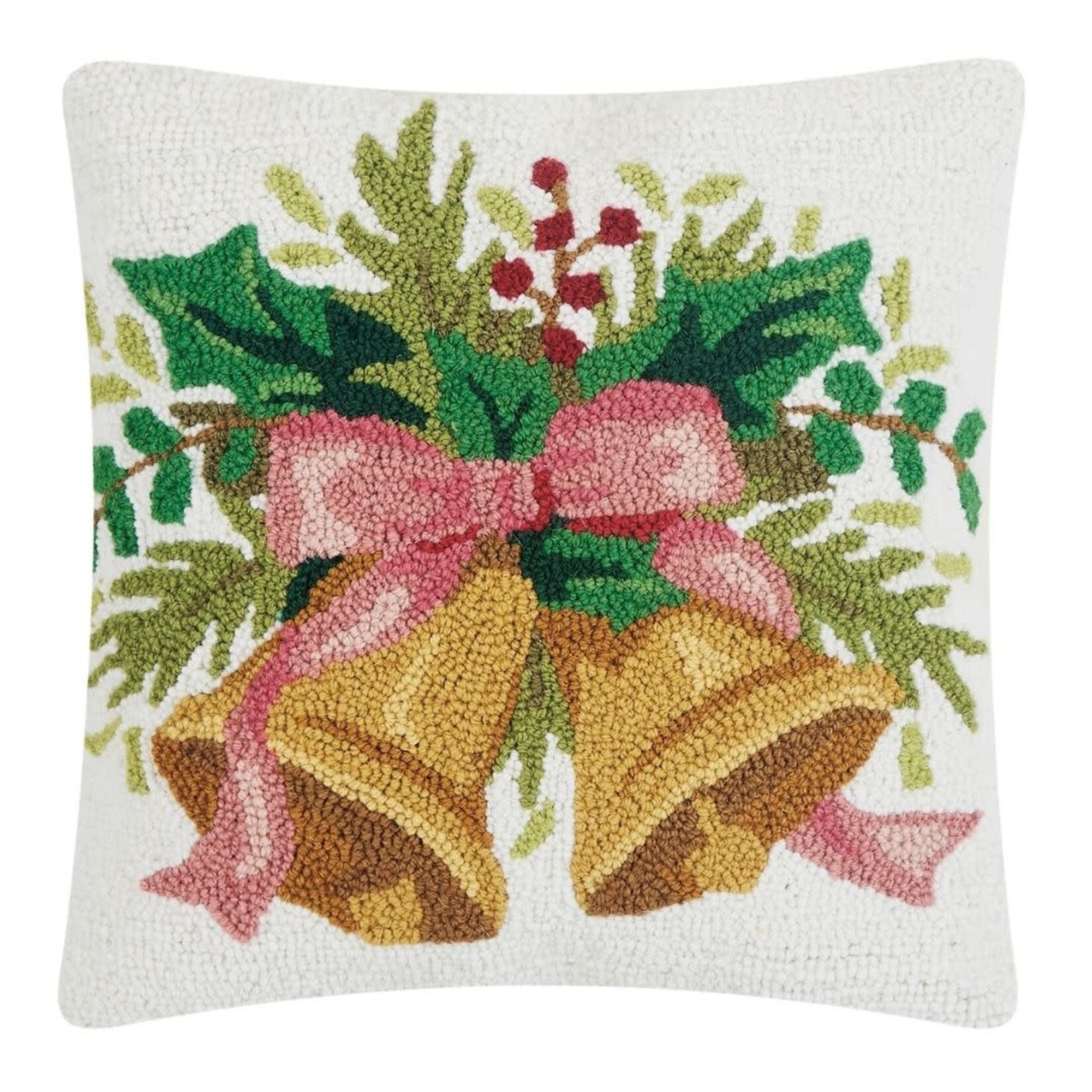 m. lynne designs christmas bells hook pillow