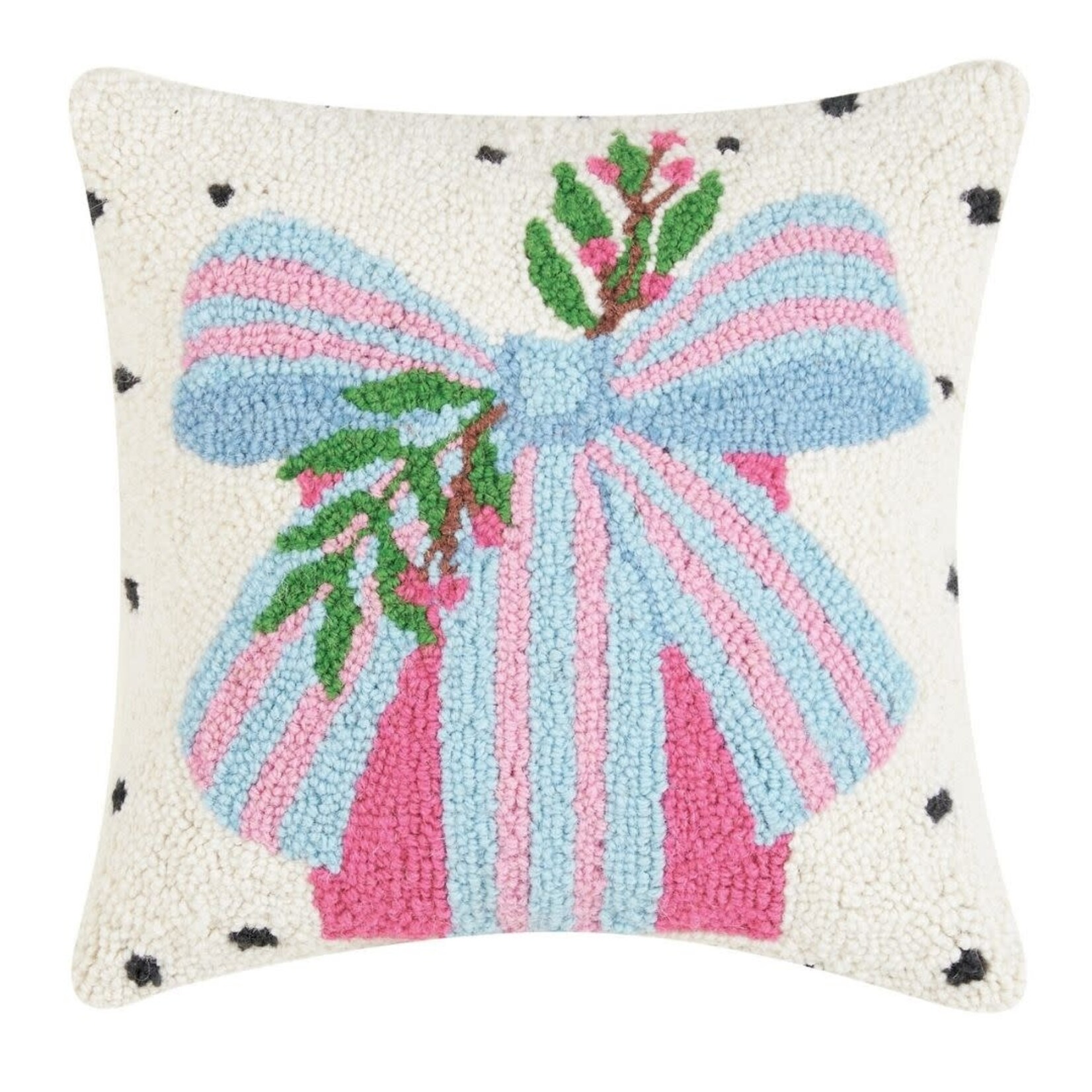 m. lynne designs spotted holiday present hook pillow