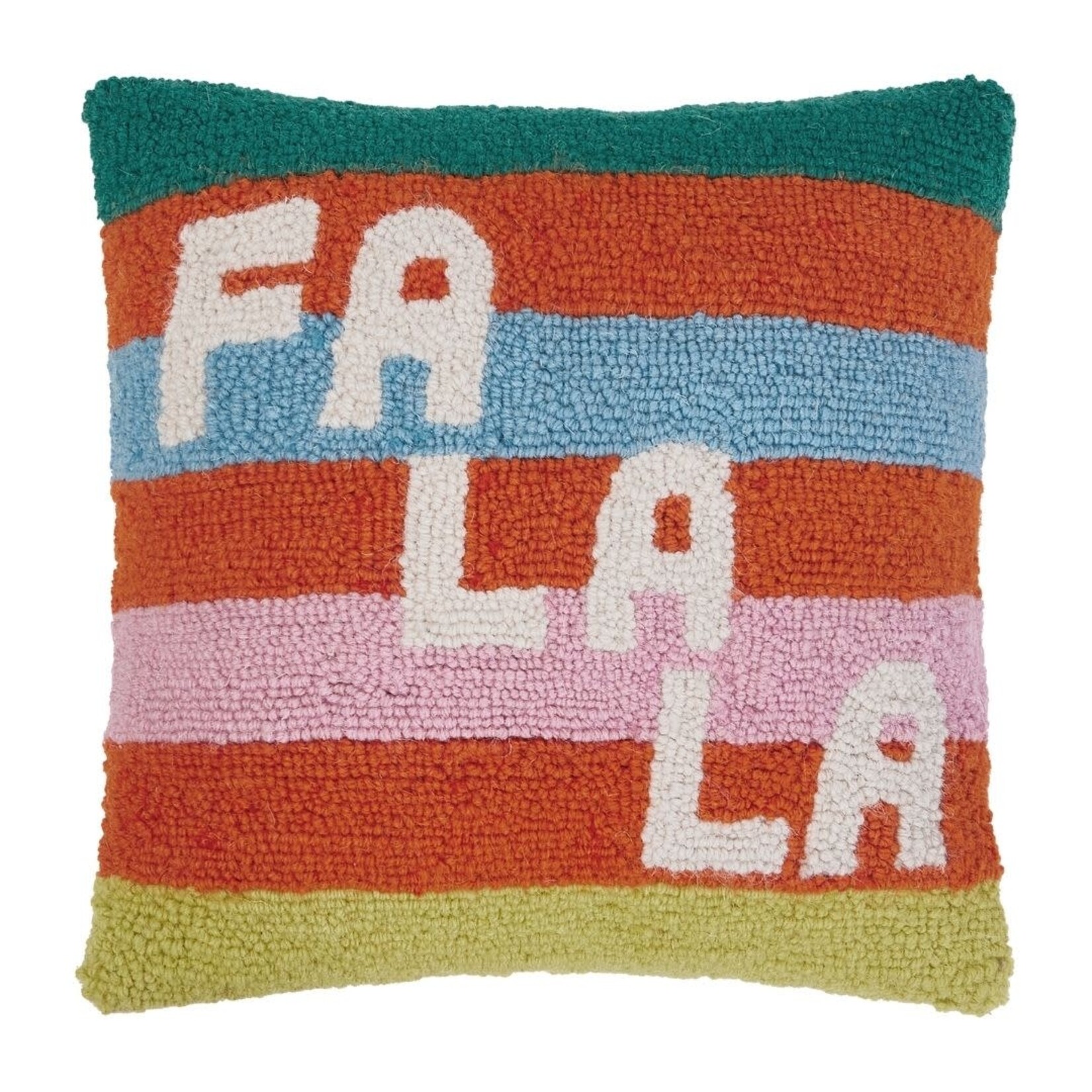 m. lynne designs fa la la colorful hook pillow