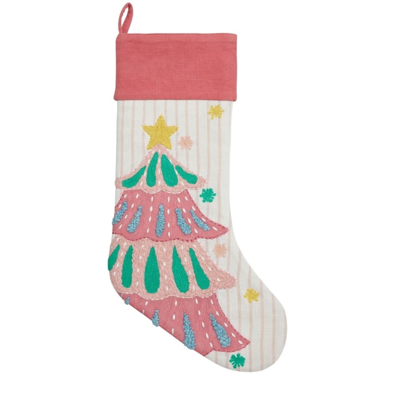 m. lynne designs holiday brights tree stocking