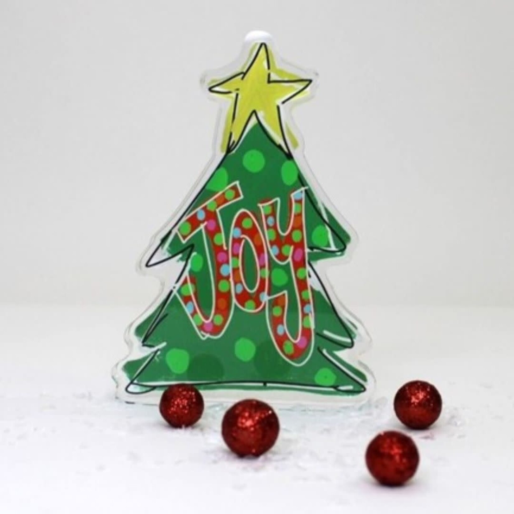 m. lynne designs acrylic tree with star joy block