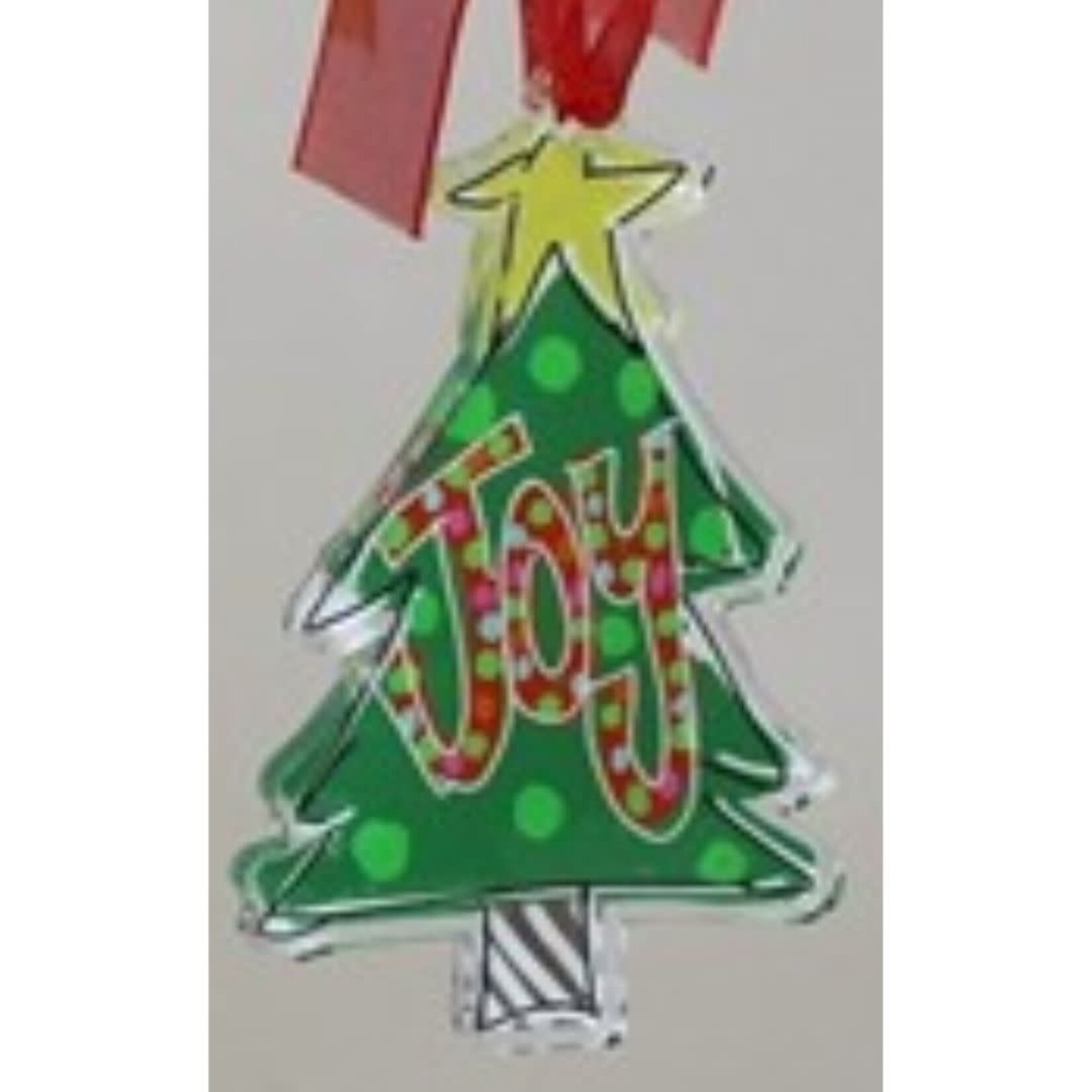 m. lynne designs cutout acrylic joy tree ornament